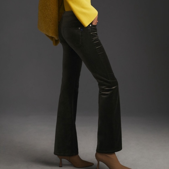 Anthropologie Pilcro Demilume Mid-rise  bootcut velvet jeans grey size 31 - Picture 3 of 8